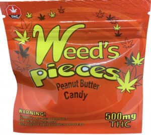 weed pieces peanut butter candy 500mg