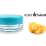 Live resin cannabis concentrate with golden amber colour