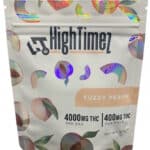 high timez 4000mg gummies fuzzy peach