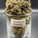 Do-Si-Dos cannabis flower buds with a hand-trimmed finish and defined structure.