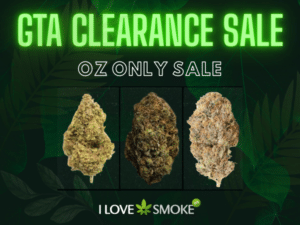 GTA Clearance Sale ounce flower Peacemaker Purple Goo Crazy Runtz Orange Kush Punky Lion at I LOVE SMOKE 519
