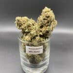 White Rhino indica dominated hybrid dried cannabis flower buds