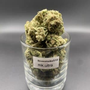 MK Ultra Indica Dominant Hybrid dried cannabis flower buds
