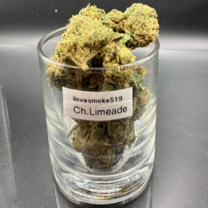 Cherry Limeade cannabis flower buds displayed with a hand-trimmed finish and natural structure.