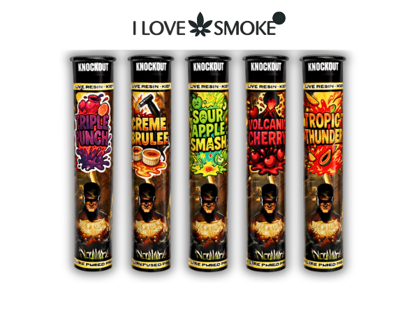 Knockout 2x Grabba infused cannabis pre-rolls with live resin and liquid diamonds