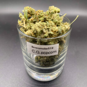 lemon cherry gelato popcornLemon Cherry Gelato Popcorn indica dominant hybrid dried cannabis flower buds