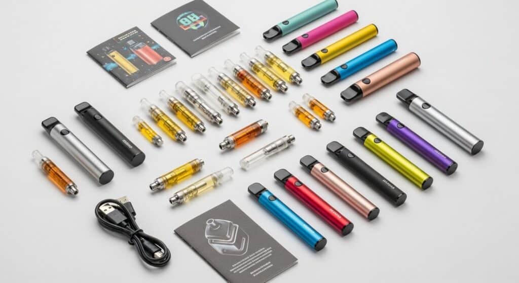 Vapoteuse THC au Québec avec cartouches et stylos vape pour usage légal et sécurisé